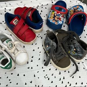 Toddler size 7 shoe bundle adidas crocs
